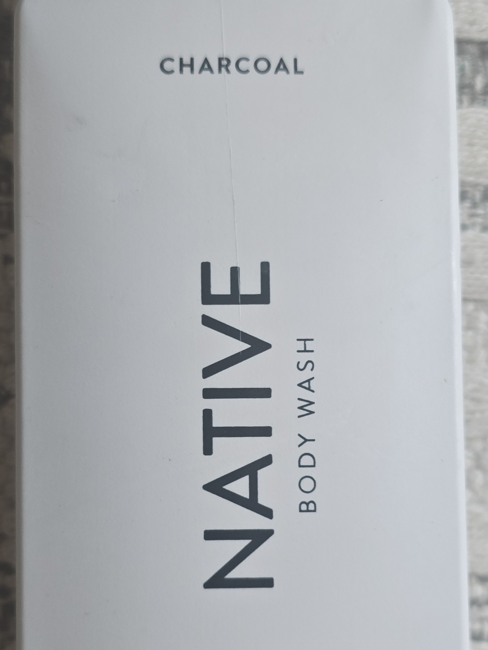 Native Charcoal Body Wash - White & Black Text